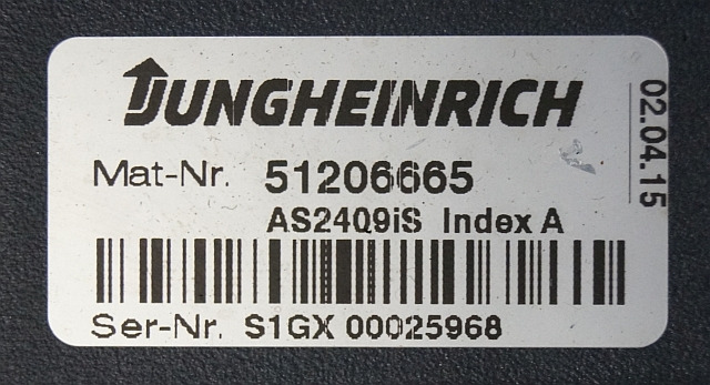 Jungheinrich 51206665 | Rij/hef regeling Drive/lift controller AS2409 i S Index - ECU cho Thiết bị xử lý vật liệu: hình 2 Jungheinrich 51206665 | Rij/hef regeling Drive/lift controller AS2409 i S Index - ECU cho Thiết bị xử lý vật liệu: hình 2