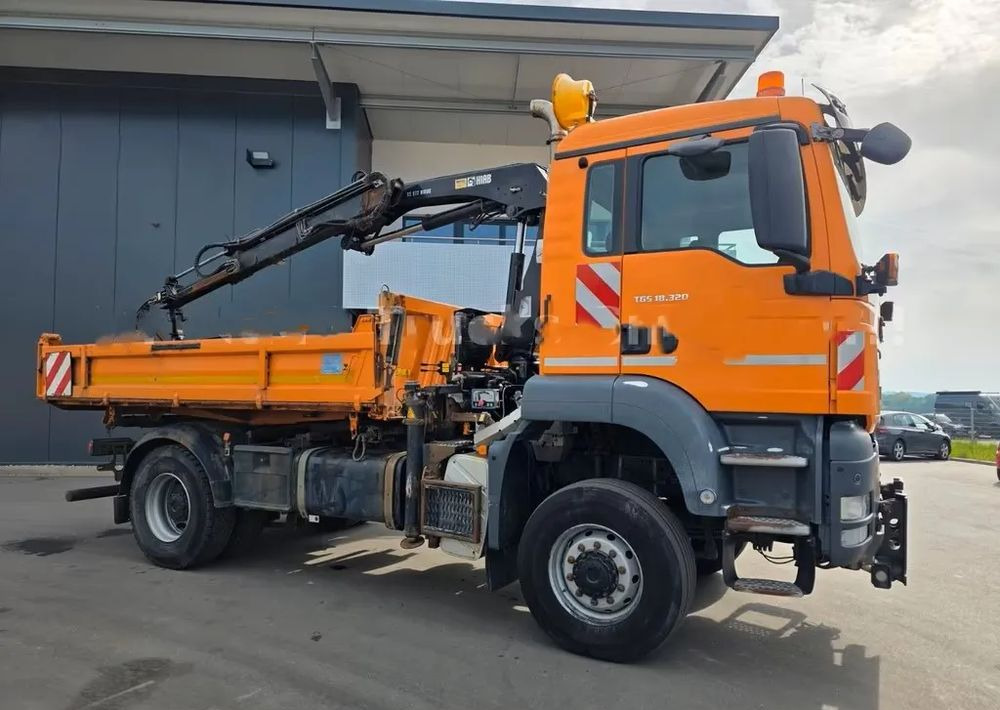 MAN TGS 18.320 4x4 – Wywrotka trójstronna Meiller + Kran HIAB | Komunalny | Euro 5 - Xe ben: hình 1 MAN TGS 18.320 4x4 – Wywrotka trójstronna Meiller + Kran HIAB | Komunalny | Euro 5 - Xe ben: hình 1