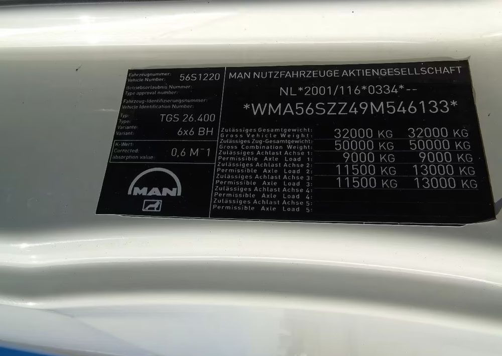 MAN TGS 26.400 6x6 – Wywrotka 3-stronna Meiller + Żuraw HIAB 166 E3 HIPRO – 429.222 km – Euro 4 - Xe ben, Xe cẩu tự hành: hình 5 MAN TGS 26.400 6x6 – Wywrotka 3-stronna Meiller + Żuraw HIAB 166 E3 HIPRO – 429.222 km – Euro 4 - Xe ben, Xe cẩu tự hành: hình 5