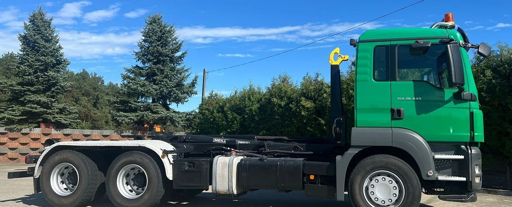 MAN TGS 26.440 | Hakowiec Meiller-Kipper | 6x4 - dwie osie napędowe | 440 KM | przód resor, tył pneumatyczne |Belka ostrzegawcza (koguty) - Xe tải nâng móc: hình 3 MAN TGS 26.440 | Hakowiec Meiller-Kipper | 6x4 - dwie osie napędowe | 440 KM | przód resor, tył pneumatyczne |Belka ostrzegawcza (koguty) - Xe tải nâng móc: hình 3