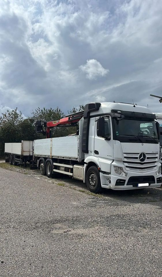 Mercedes-Benz ACTROS 2545 / 6x2 / HDS Palfinger PK 20.501 sterowany radiowo / Przyczepa w zestawie / Euro6/ Przebieg 340 000km - Xe tải thùng lửng/ Phẳng, Xe cẩu tự hành: hình 1 Mercedes-Benz ACTROS 2545 / 6x2 / HDS Palfinger PK 20.501 sterowany radiowo / Przyczepa w zestawie / Euro6/ Przebieg 340 000km - Xe tải thùng lửng/ Phẳng, Xe cẩu tự hành: hình 1