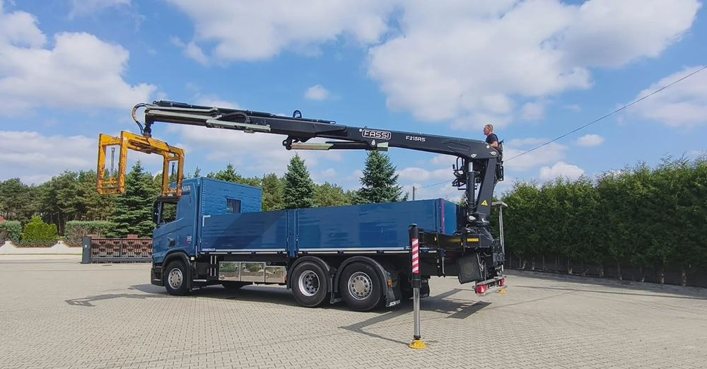 Scania R 500 6x2 / HDS Fassi F 215 AS / Euro 6 / Retarder / Oś skrętna / 220 000 km! - Xe tải thùng lửng/ Phẳng, Xe cẩu tự hành: hình 1 Scania R 500 6x2 / HDS Fassi F 215 AS / Euro 6 / Retarder / Oś skrętna / 220 000 km! - Xe tải thùng lửng/ Phẳng, Xe cẩu tự hành: hình 1