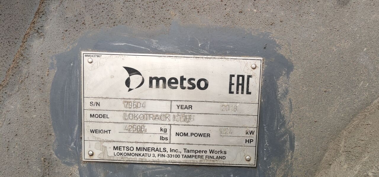 Metso Lokotrack LT106 JAW CRUSHER - Máy nghiền di động: hình 2 Metso Lokotrack LT106 JAW CRUSHER - Máy nghiền di động: hình 2