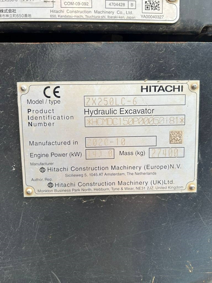 Hitachi ZX 250 LC-6 (Under Preparation / GPS Prepared) - Máy xúc bánh xích: hình 2 Hitachi ZX 250 LC-6 (Under Preparation / GPS Prepared) - Máy xúc bánh xích: hình 2