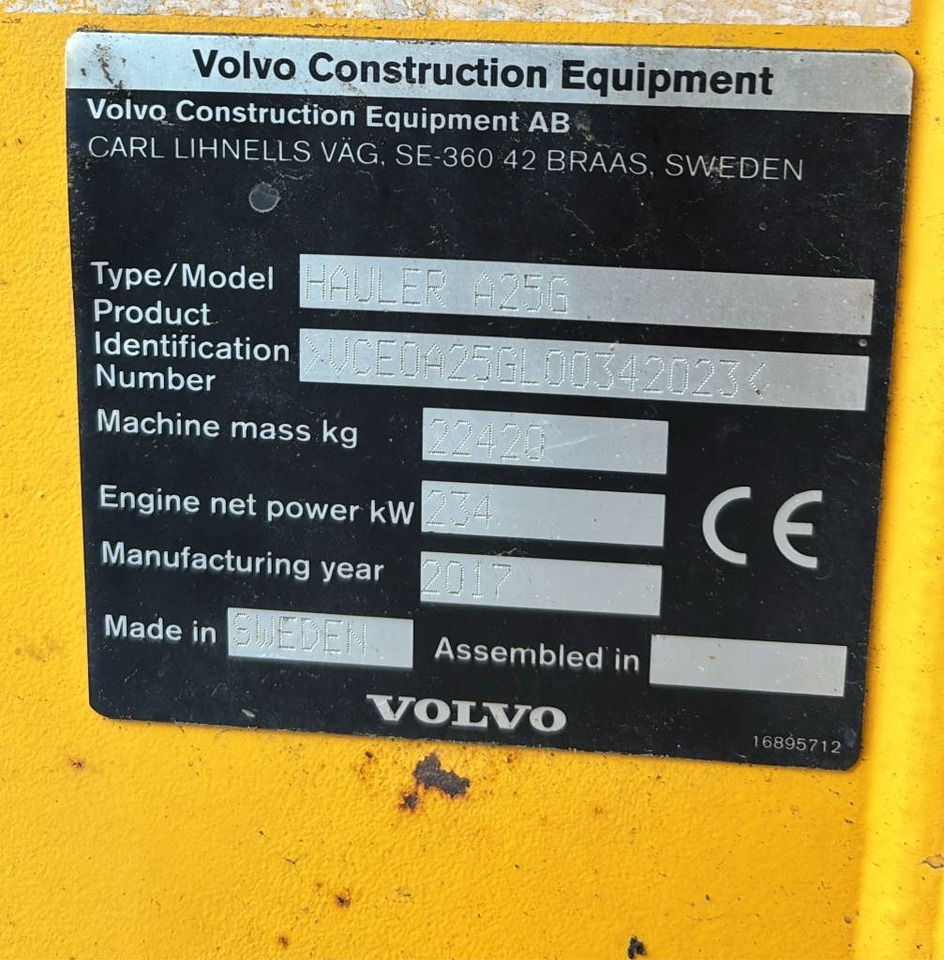 Volvo A 25 G (Under Preparation) - Xe ben đổ có khớp nối: hình 2 Volvo A 25 G (Under Preparation) - Xe ben đổ có khớp nối: hình 2