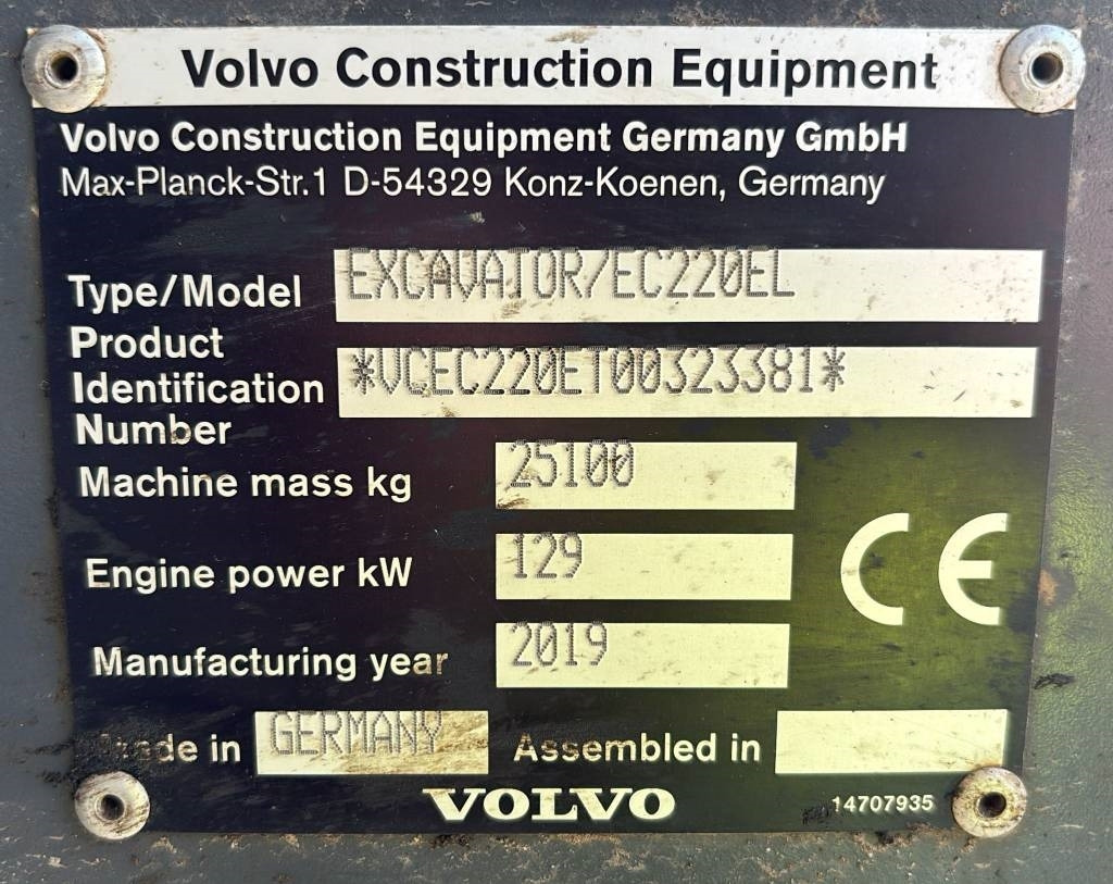 Volvo EC 220 EL (new undercarriage/comes with bucket) - Máy xúc bánh xích: hình 2 Volvo EC 220 EL (new undercarriage/comes with bucket) - Máy xúc bánh xích: hình 2