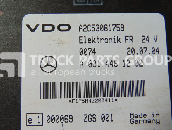 ECU cho Xe tải MERCEDES-BENZ Actros, Atego, Axor FR parameter control unit, EURO 3, EURO 4, E control unit: hình 9