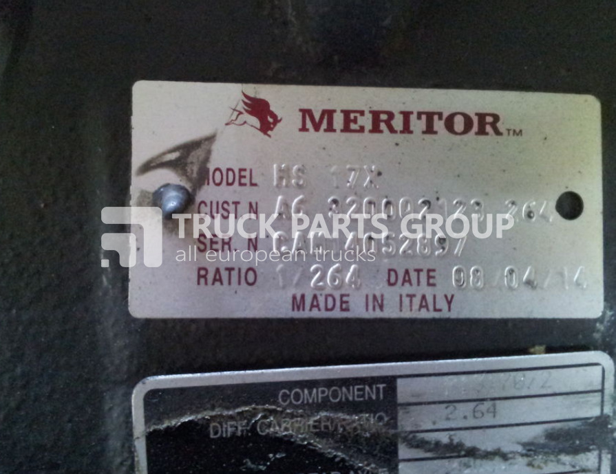 RENAULT MERITOR RSS1344C, ratio 2.64; 2.85; 3.08, MERITOR RSS1344C, MS17 differential - Bộ vi sai cho Xe tải: hình 1 RENAULT MERITOR RSS1344C, ratio 2.64; 2.85; 3.08, MERITOR RSS1344C, MS17 differential - Bộ vi sai cho Xe tải: hình 1