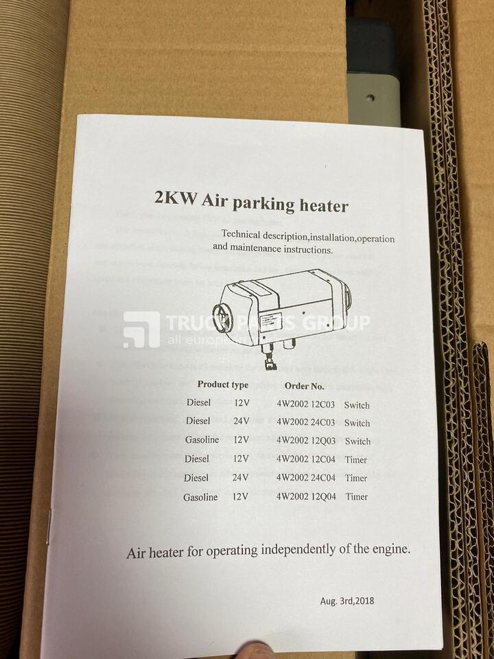 WEBASTO, EBERSPACHER air tonic cab heater, air parking heater, 2 kw, 5 kw air heater - Cấp nhiệt/ Thông gió cho Xe tải: hình 5 WEBASTO, EBERSPACHER air tonic cab heater, air parking heater, 2 kw, 5 kw air heater - Cấp nhiệt/ Thông gió cho Xe tải: hình 5