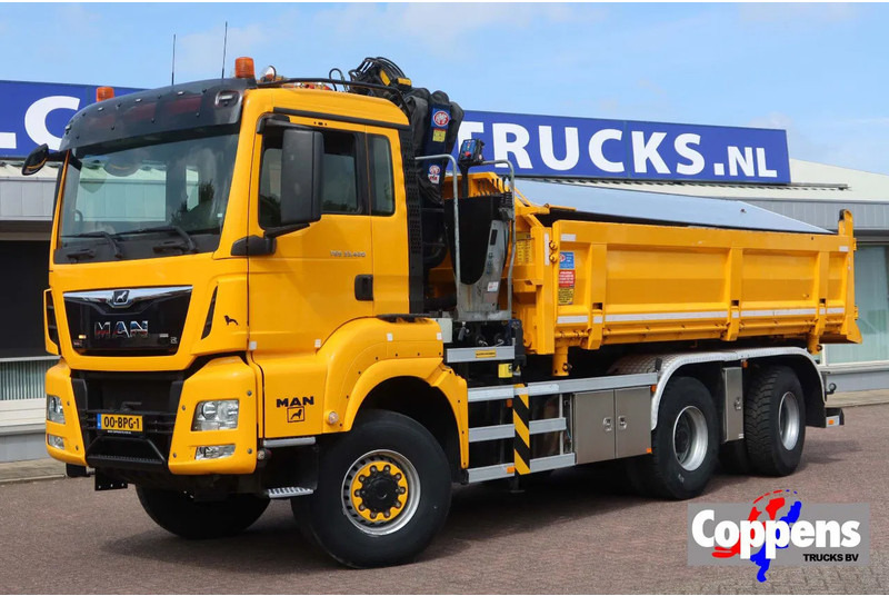 MAN TGS 33.420 2 Zijdige kipper + Kraan 6x6 Stuur as - Xe ben, Xe cẩu tự hành: hình 1 MAN TGS 33.420 2 Zijdige kipper + Kraan 6x6 Stuur as - Xe ben, Xe cẩu tự hành: hình 1