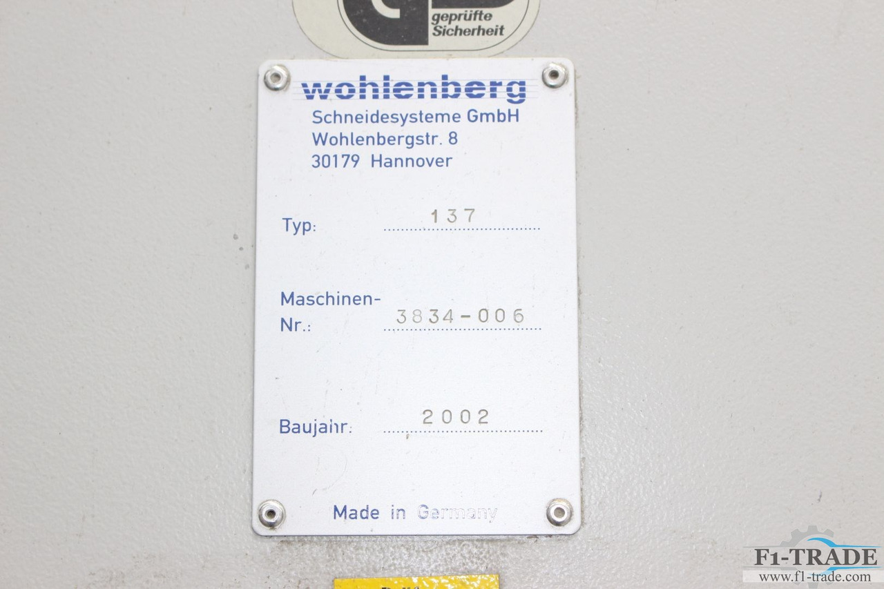 Wohlenberg 137 CUT-Tec - Máy cắt giấy: hình 5 Wohlenberg 137 CUT-Tec - Máy cắt giấy: hình 5
