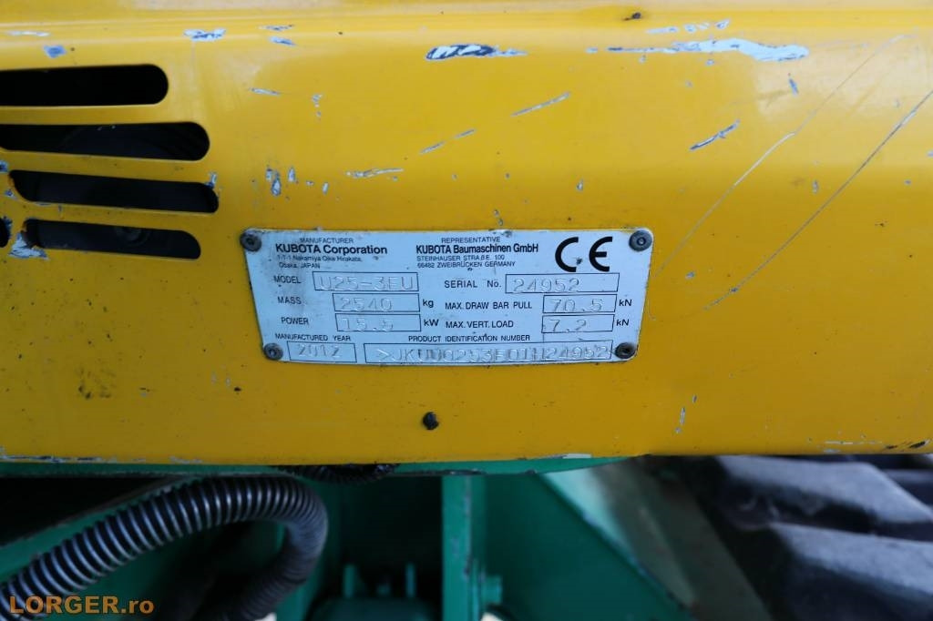 Kubota U25 - 3EU - Máy xúc mini: hình 3 Kubota U25 - 3EU - Máy xúc mini: hình 3