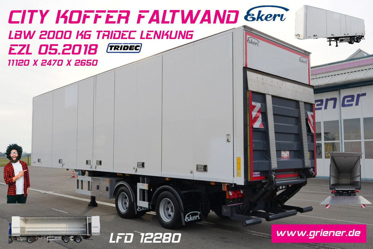 EKERI FALTWANDKOFFER CITY 11m TRIDEC LBW 2000 kg - Sơ mi rơ moóc hộp kín: hình 1 EKERI FALTWANDKOFFER CITY 11m TRIDEC LBW 2000 kg - Sơ mi rơ moóc hộp kín: hình 1