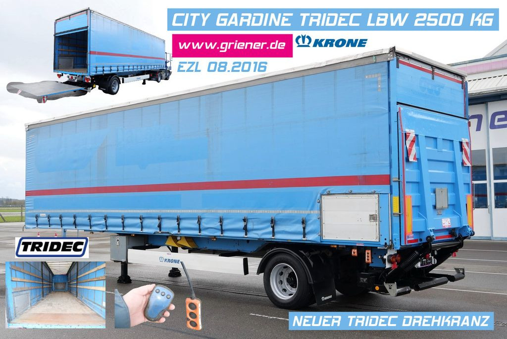 Krone SEP 10/BPW /TRIDEC / EDSCHA / LBW 2500 kg CITY - Sơ mi rơ moóc mui bạt: hình 1 Krone SEP 10/BPW /TRIDEC / EDSCHA / LBW 2500 kg CITY - Sơ mi rơ moóc mui bạt: hình 1