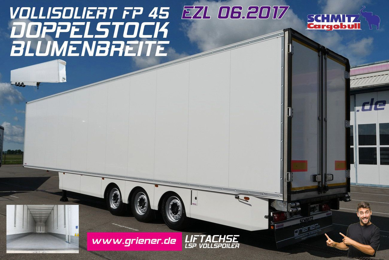 Schmitz Cargobull SKO 24/ISOLIERT fp 45/BLUMENBREITE /DOPPELSTOCK - Sơ mi rơ moóc hộp kín: hình 1 Schmitz Cargobull SKO 24/ISOLIERT fp 45/BLUMENBREITE /DOPPELSTOCK - Sơ mi rơ moóc hộp kín: hình 1