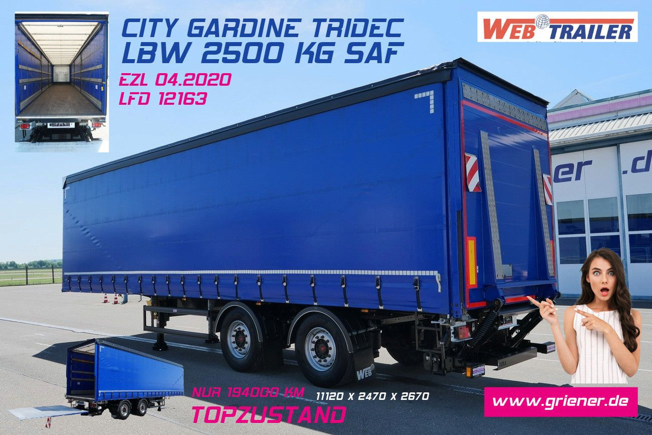 Web-Trailer LPRS 18 / CITY TRIDEC /GARDINE/LBW 2500 kg/SAF - Sơ mi rơ moóc mui bạt: hình 1 Web-Trailer LPRS 18 / CITY TRIDEC /GARDINE/LBW 2500 kg/SAF - Sơ mi rơ moóc mui bạt: hình 1
