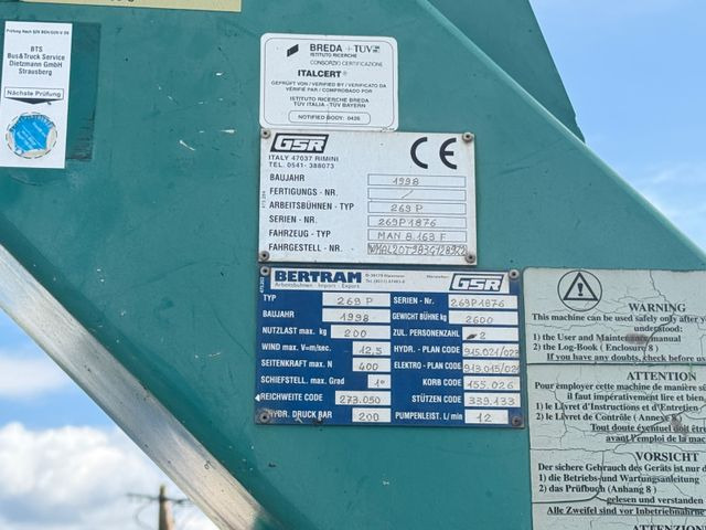 Nền bục trên không gắn trên xe tải MAN 8.163 Hubarbeitsbühne: hình 15