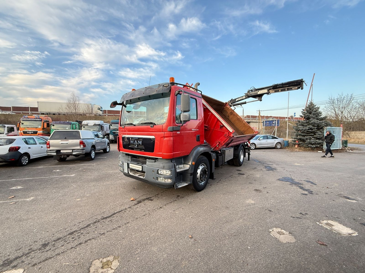MAN TGM 18.340 Kipper mit Kran - Xe ben, Xe cẩu tự hành: hình 2 MAN TGM 18.340 Kipper mit Kran - Xe ben, Xe cẩu tự hành: hình 2