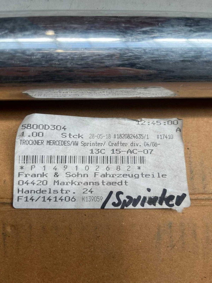 Osuszacz klimatyzacji do Sprinter/KRAFTER - Máy móc khác: hình 2 Osuszacz klimatyzacji do Sprinter/KRAFTER - Máy móc khác: hình 2