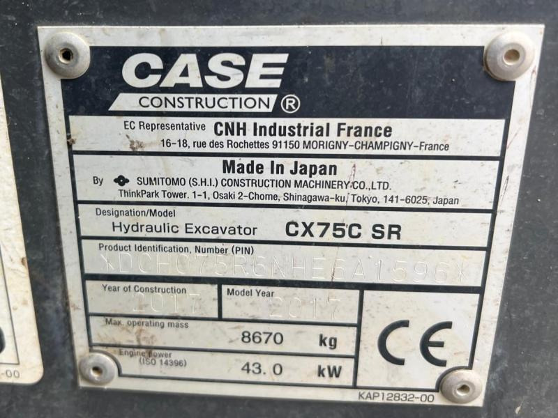 Máy xúc bánh xích Case CX75C SR PELLE 8,5T: hình 19 Máy xúc bánh xích Case CX75C SR PELLE 8,5T: hình 19