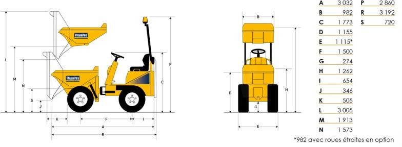 Xe ben đổ mini Thwaites MACH 201 1T HI-TIP BENNE TELESCOPIQUE: hình 22