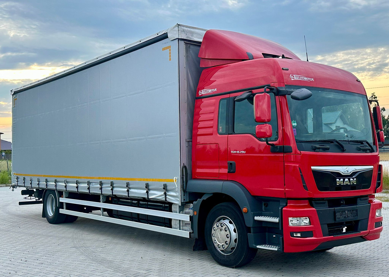 MAN TGM 18.290 / FIRANKA / 22 PALETY / AUTOMAT / EURO 6 / SYPIALKA / ŁADOWNOŚĆ 9 700 - Xe tải thùng mui bạt: hình 1 MAN TGM 18.290 / FIRANKA / 22 PALETY / AUTOMAT / EURO 6 / SYPIALKA / ŁADOWNOŚĆ 9 700 - Xe tải thùng mui bạt: hình 1