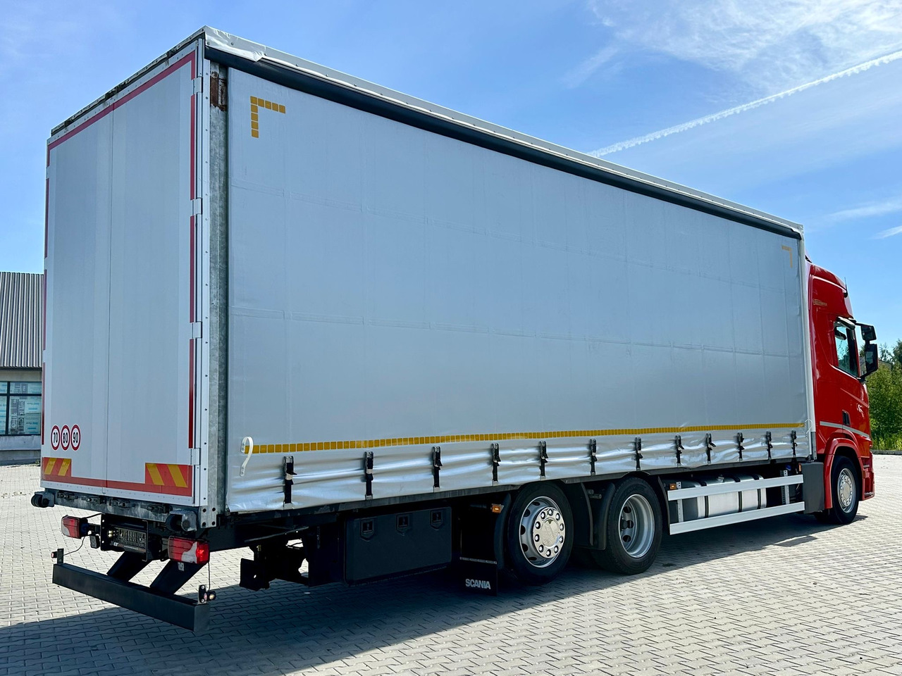 SCANIA R410 / FIRANKA / 21 EUROPALET / 8.5 M DŁUGOŚCI / 6x2 / PODWIESZA - Xe tải thùng mui bạt: hình 4 SCANIA R410 / FIRANKA / 21 EUROPALET / 8.5 M DŁUGOŚCI / 6x2 / PODWIESZA - Xe tải thùng mui bạt: hình 4