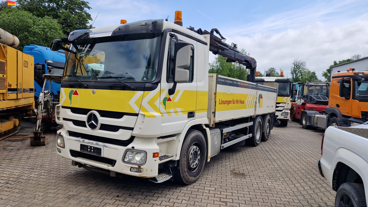 Mercedes-Benz 2541L Baustoff mit HIAB 122, Palettengabel Lift-Lenkachse, mp3 - Xe cẩu tự hành, Xe tải thùng lửng/ Phẳng: hình 1 Mercedes-Benz 2541L Baustoff mit HIAB 122, Palettengabel Lift-Lenkachse, mp3 - Xe cẩu tự hành, Xe tải thùng lửng/ Phẳng: hình 1