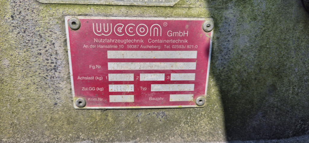 Wecon AW 218 LZ verzinkter Rahem - Xe chở container/ Rơ moóc hoán đổi thân: hình 4 Wecon AW 218 LZ verzinkter Rahem - Xe chở container/ Rơ moóc hoán đổi thân: hình 4