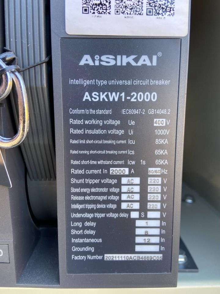 Aisikai ASKW1-2000 - Circuit Breaker 2000A - DPX-3 - Trang thiết bị xây dựng: hình 5 Aisikai ASKW1-2000 - Circuit Breaker 2000A - DPX-3 - Trang thiết bị xây dựng: hình 5