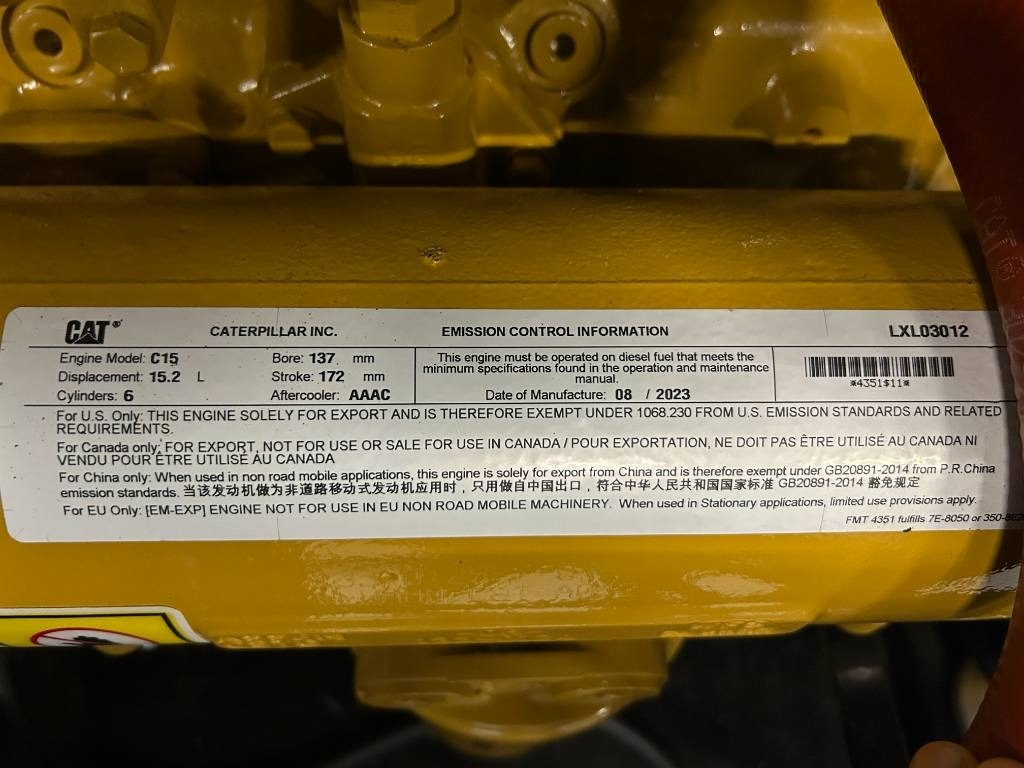 CAT DE500E0 - C15 - 500 kVA Generator - DPX-18026 - Bộ phát điện: hình 4 CAT DE500E0 - C15 - 500 kVA Generator - DPX-18026 - Bộ phát điện: hình 4