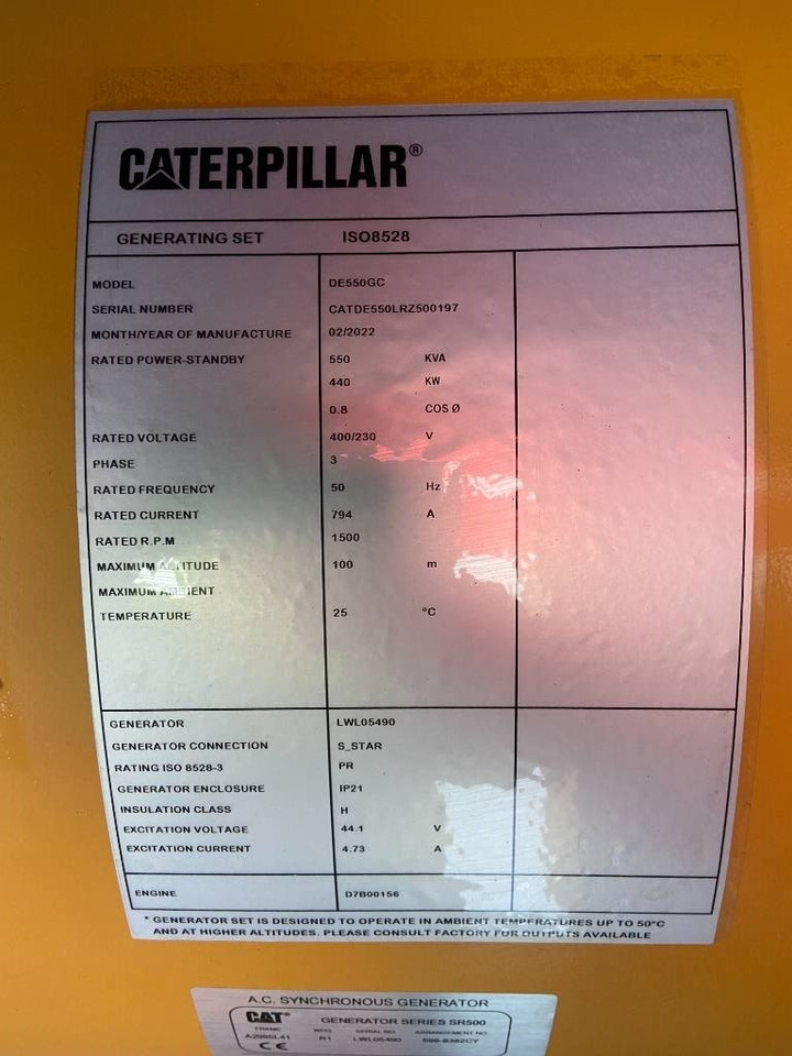 CAT DE550GC - 550 kVA Stand-by Generator - DPX-18221 - Bộ phát điện: hình 4 CAT DE550GC - 550 kVA Stand-by Generator - DPX-18221 - Bộ phát điện: hình 4