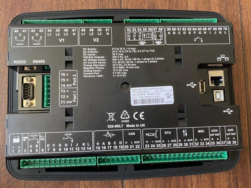 Deep Sea Electronics DSE 8620 MKII Control Panel - - Dụng cụ/ Thiết bị: hình 3 Deep Sea Electronics DSE 8620 MKII Control Panel - - Dụng cụ/ Thiết bị: hình 3
