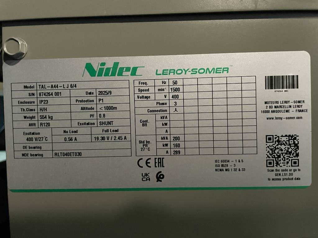 Bộ phát điện mới Iveco NEF67TM4 - 188 kVA Generator - DPX-19793: hình 18 Bộ phát điện mới Iveco NEF67TM4 - 188 kVA Generator - DPX-19793: hình 18