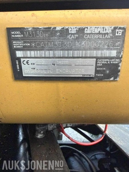 2013 Cat M313D med skjær kun 9.700 arbeidstimer! Indexator Rototilt, NY SERTIFISERT!, NYE DEKK! GRAVESKUFFE + PUSSESKUFFE TOP STAND! - Máy xúc: hình 4 2013 Cat M313D med skjær kun 9.700 arbeidstimer! Indexator Rototilt, NY SERTIFISERT!, NYE DEKK! GRAVESKUFFE + PUSSESKUFFE TOP STAND! - Máy xúc: hình 4