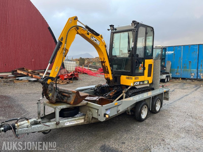Máy xúc mini 2018 JCB 19C-1 Minigraver med Ifor Williams henger: hình 1