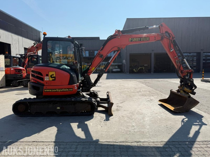 2018 Kubota U55-4 BELTEGRAVER ENGCON ROTOTILT 2 SKUFFER SERVICEHISTORIKK SENTRALSMØRING - Máy xúc: hình 4 2018 Kubota U55-4 BELTEGRAVER ENGCON ROTOTILT 2 SKUFFER SERVICEHISTORIKK SENTRALSMØRING - Máy xúc: hình 4