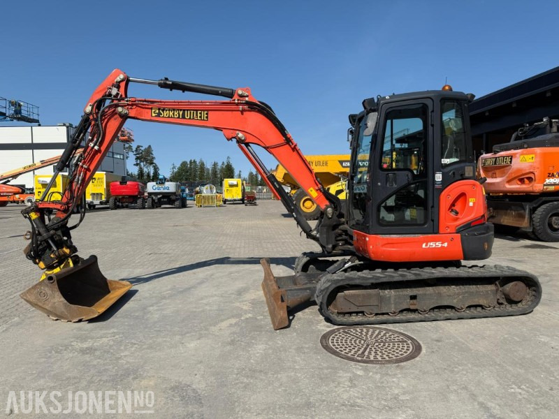 2018 Kubota U55-4 BELTEGRAVER ENGCON ROTOTILT 2 SKUFFER SERVICEHISTORIKK SENTRALSMØRING - Máy xúc: hình 3 2018 Kubota U55-4 BELTEGRAVER ENGCON ROTOTILT 2 SKUFFER SERVICEHISTORIKK SENTRALSMØRING - Máy xúc: hình 3