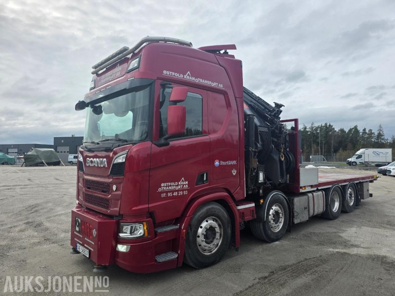 2019 Scania R-serie 580 kranbil / EURO 6 / Topp utstyrt / servicehistorikk / HIAB-kran 858, 80 Tm / Nylig EU - Xe cẩu tự hành: hình 2 2019 Scania R-serie 580 kranbil / EURO 6 / Topp utstyrt / servicehistorikk / HIAB-kran 858, 80 Tm / Nylig EU - Xe cẩu tự hành: hình 2