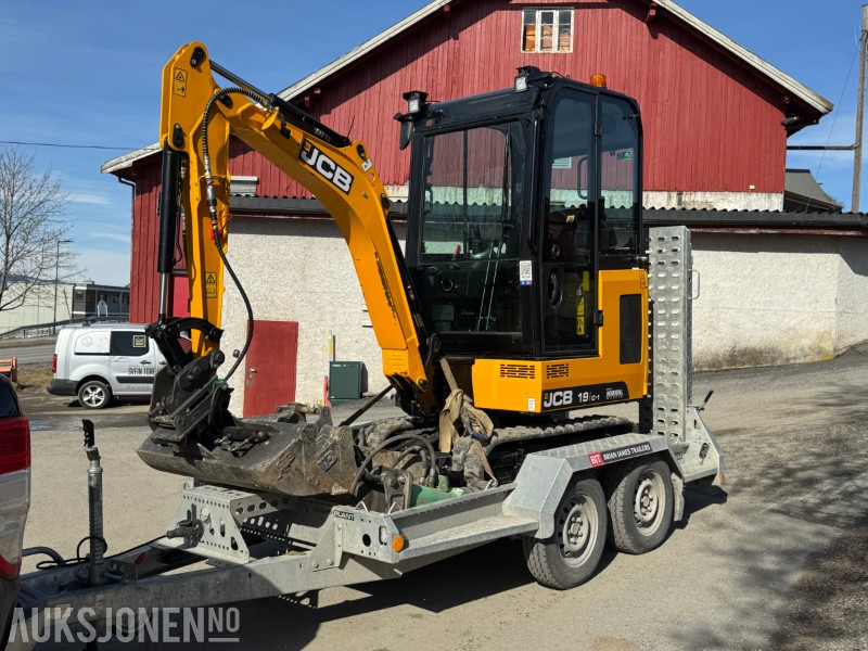 Máy xúc mini 2024 JCB 19 C-1 MINIGRAVER, 3 SKUFFER,  KUN 200 TIMER, UTVIDET GARANTI: hình 7