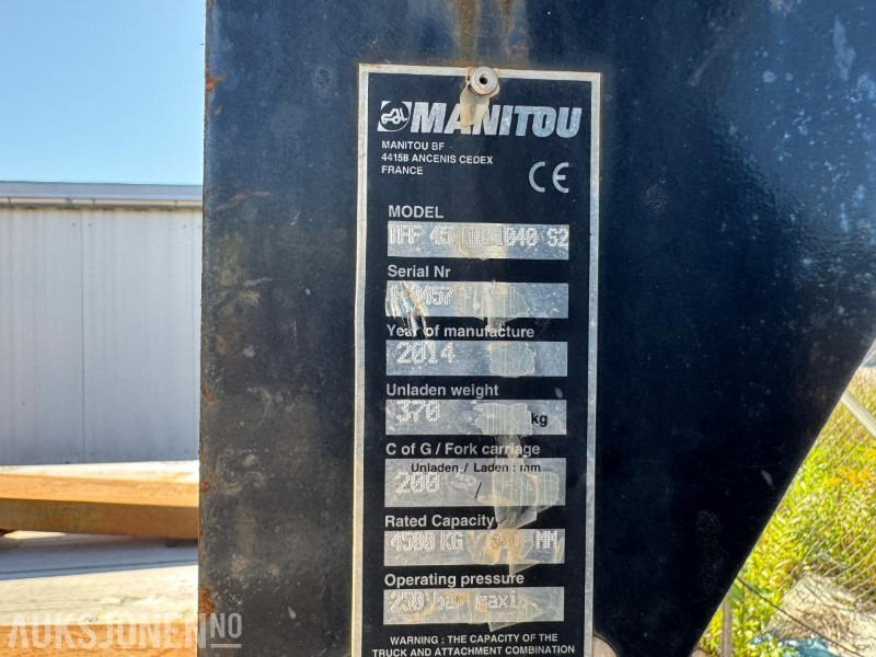 2014 Manitou pallegaffler - Đính kèm cho Máy móc xây dựng: hình 5 2014 Manitou pallegaffler - Đính kèm cho Máy móc xây dựng: hình 5