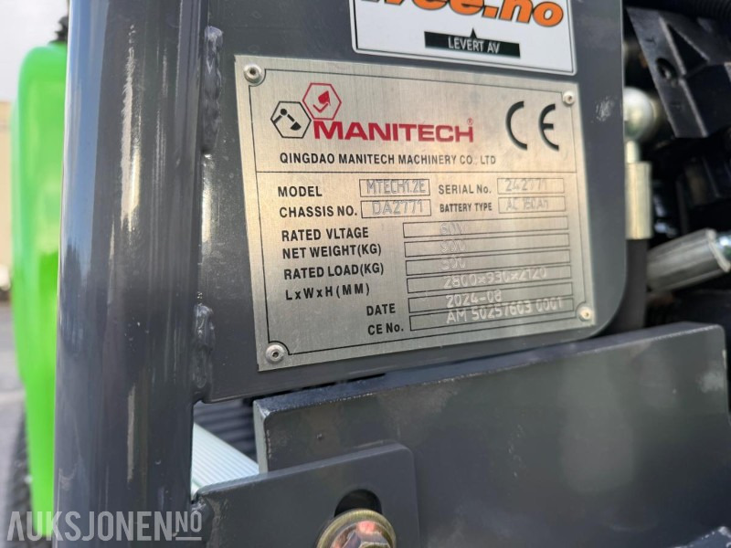 Máy xúc lật mini gấp khúc Elektrisk hjullaster RWX MTECH 1.2-E: hình 10