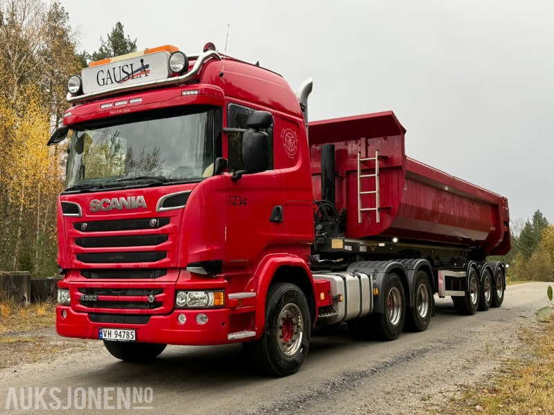 2018 Scania R580-V8-6x4-EURO6-260.000km-Tippsemi m/ Langendorf tralle - Xe đầu kéo: hình 2 2018 Scania R580-V8-6x4-EURO6-260.000km-Tippsemi m/ Langendorf tralle - Xe đầu kéo: hình 2