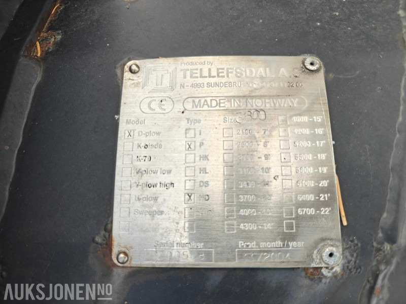 2004 Tellefsdal diagonalplog / snøplog - P HD - Bredde 3600 mm - Parallelllogram - Xe tải: hình 5 2004 Tellefsdal diagonalplog / snøplog - P HD - Bredde 3600 mm - Parallelllogram - Xe tải: hình 5