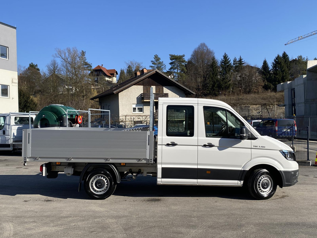 Xe tải nhỏ phẳng MAN TGE 3.180 DOKA 1+6 3640MM | OFFENE PRITSCHE + ALU KOFFER AUF DER PRITSCHE: hình 27