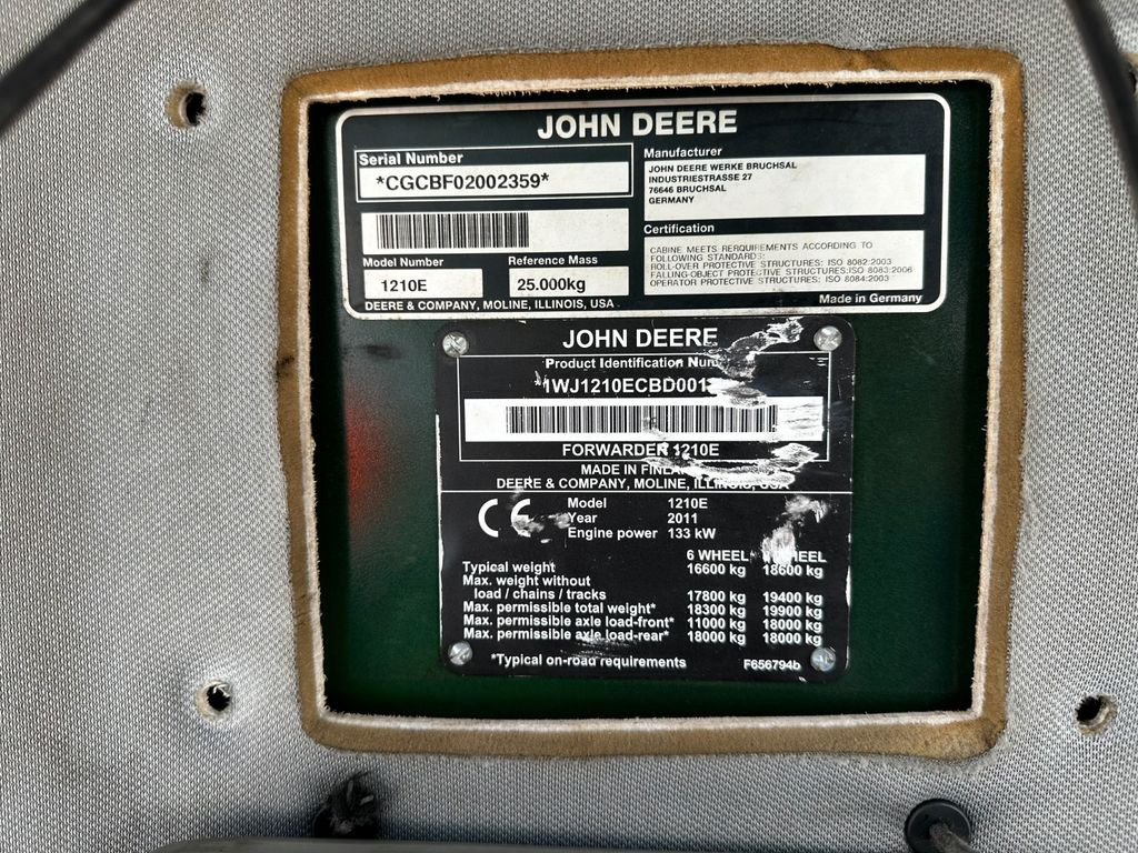 Máy chuyển tiếp John Deere 1210E 10m CF710 KRAN: hình 19