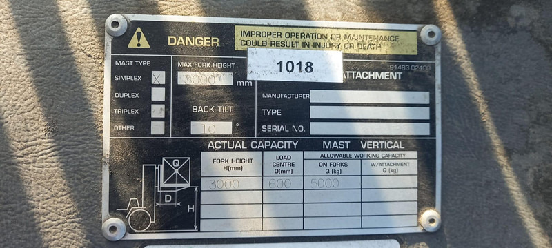 Xe nâng diesel Mitsubishi FD50: hình 10 Xe nâng diesel Mitsubishi FD50: hình 10