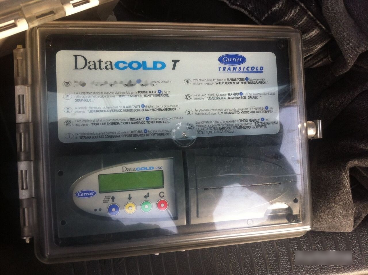 Carrier Termodiagrama DataCOLD T 250 Transicold - ECU cho Rơ moóc: hình 1 Carrier Termodiagrama DataCOLD T 250 Transicold - ECU cho Rơ moóc: hình 1