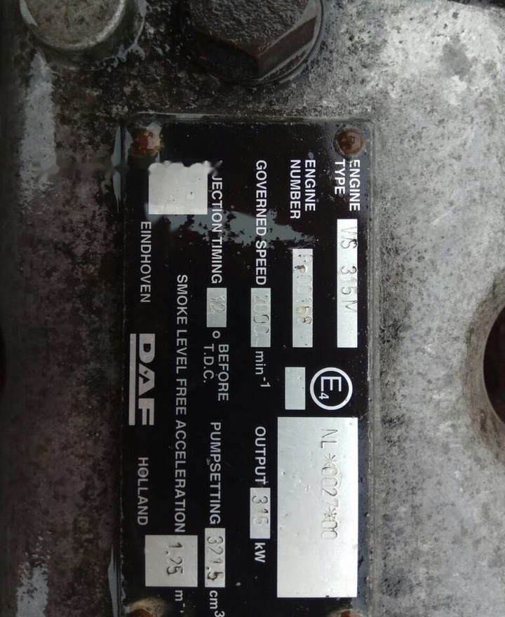 DAF ATI WS315M DAF 95 - Động cơ cho Xe tải: hình 4 DAF ATI WS315M DAF 95 - Động cơ cho Xe tải: hình 4