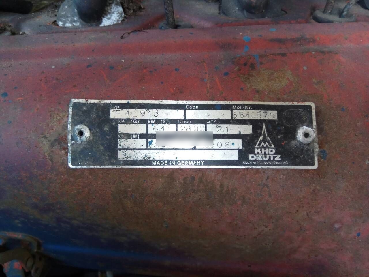 Deutz F4L913 - Động cơ cho Xe tải: hình 5 Deutz F4L913 - Động cơ cho Xe tải: hình 5